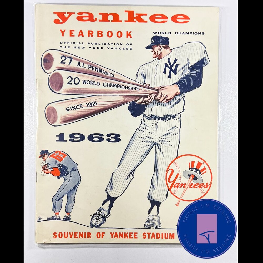 🔥1963 New York Yankees Baseball Yearbook 🔥